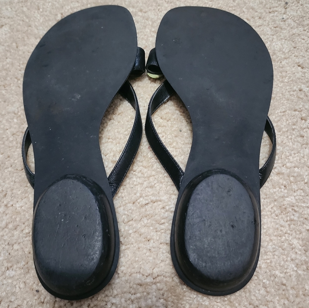 Liz Claiborne multi colored floral detail leather sandals size 10 - Picture 3 of 4